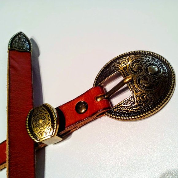 Urban Outfitters BoHo-Skinny Leather "Cowboy" Belt - Picture 3 of 7